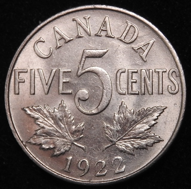 1922-5-Cent-Full-Lustre-Grade-Please